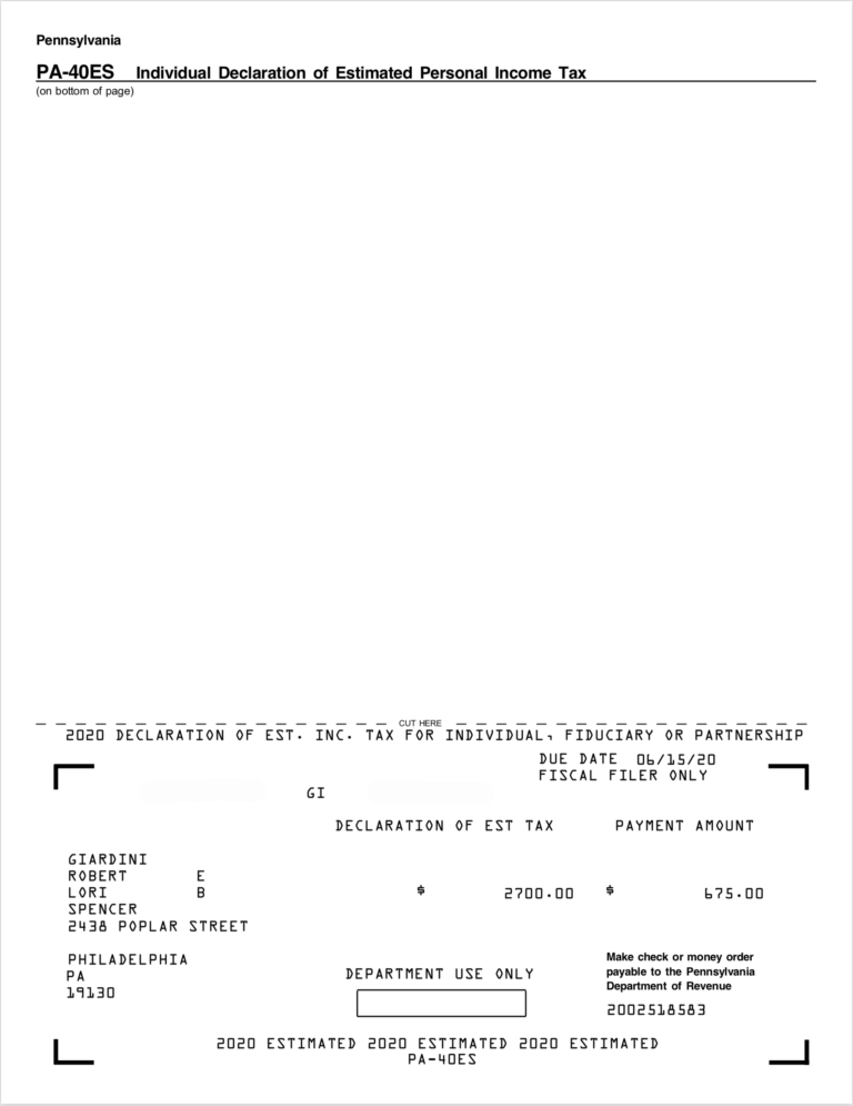 PA Form 40-ES LS – The Print Shop Williamstown